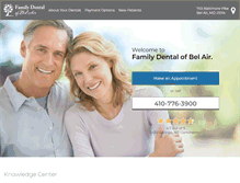 Tablet Screenshot of familydentalofbelair.com